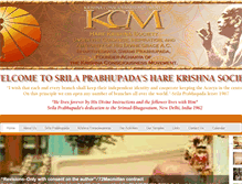 Tablet Screenshot of krishnaconsciousnessmovement.com